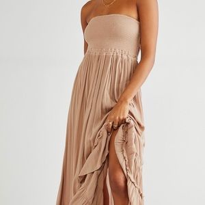 Free People Extratropical Maxi Dress in Taupe